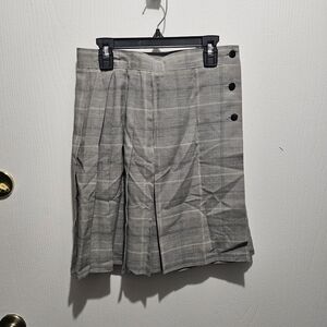 Classic Gray Plaid Women's Skirt